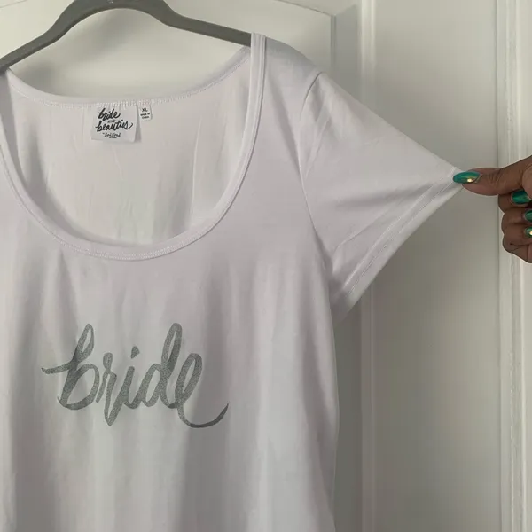 Bride and Beauties white tee by BedHead pajamas XL - Image 4