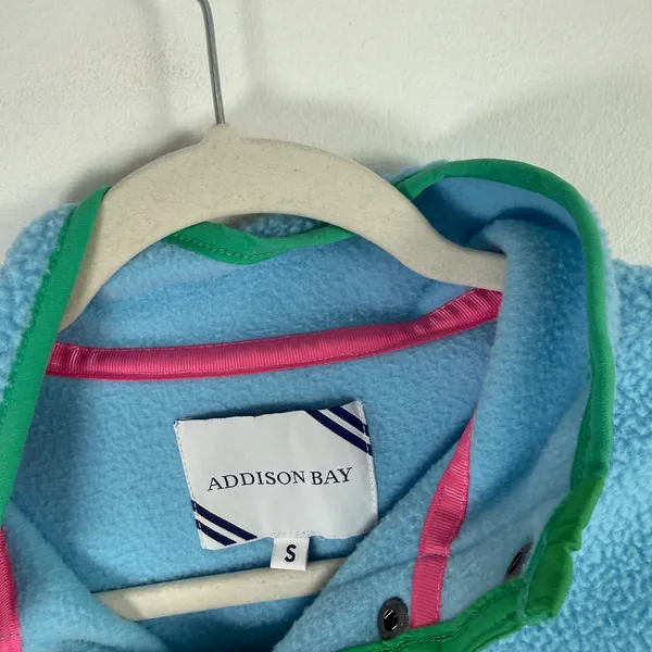 Addison Bay Blue Colorblock Pinehurst Fleece Sweatshirt Gorpcore Womens Small - Image 4