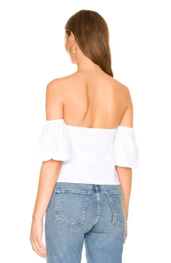 Lucy Peplum Top White Size M - Image 3