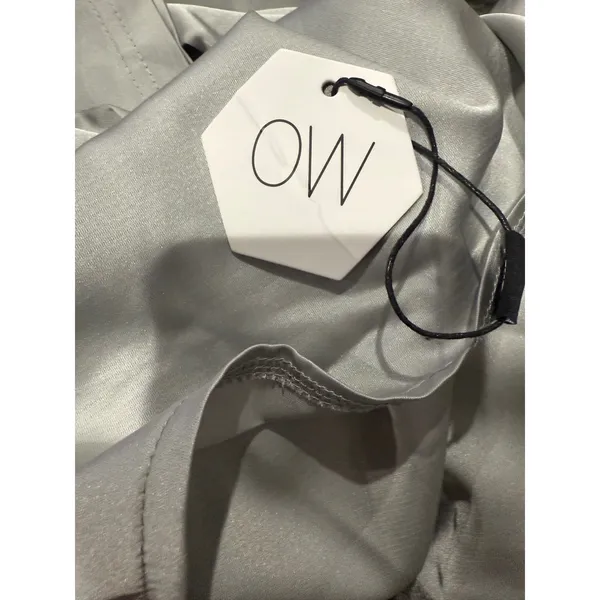 NWT OW Collection Saga Satin‎ Maxi Dress Grey Sz Medium $250 - Image 6