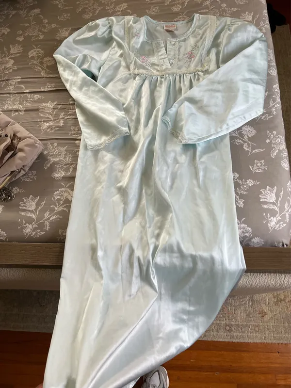 Vintage Nightgown Blue Size M - Image 4