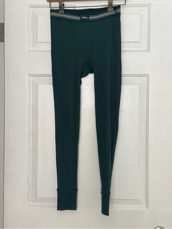 Skims Limited Edition Cotton Rib Leggings in Spruce - Image 2
