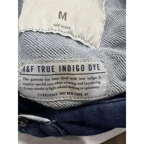 Abercrombie & Fitch Size Medium Navy Blue‎ Hoodie Pouch Hoodie. - Image 3