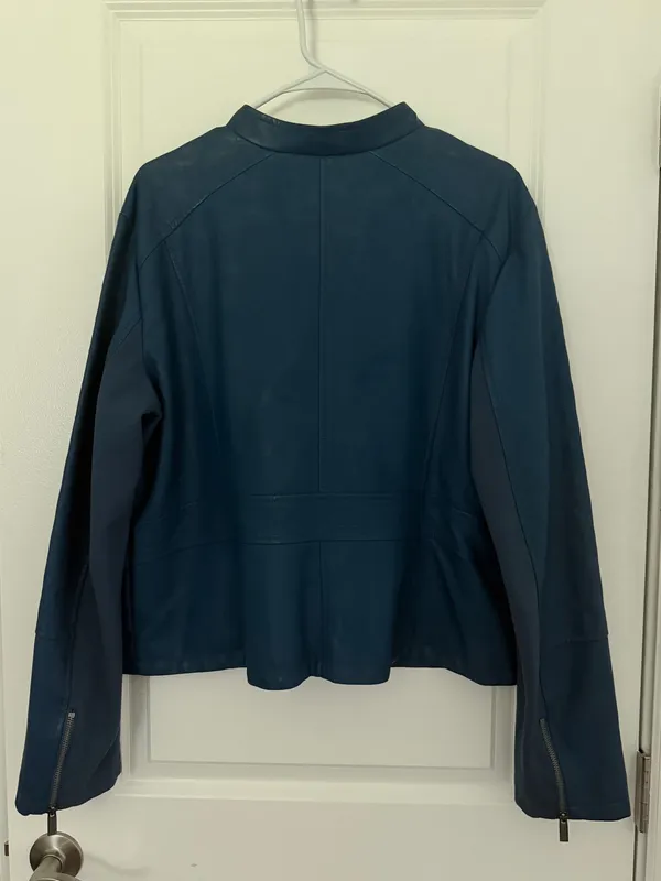 New York & Co. Deep Teal Zip Up Jacket - Image 12