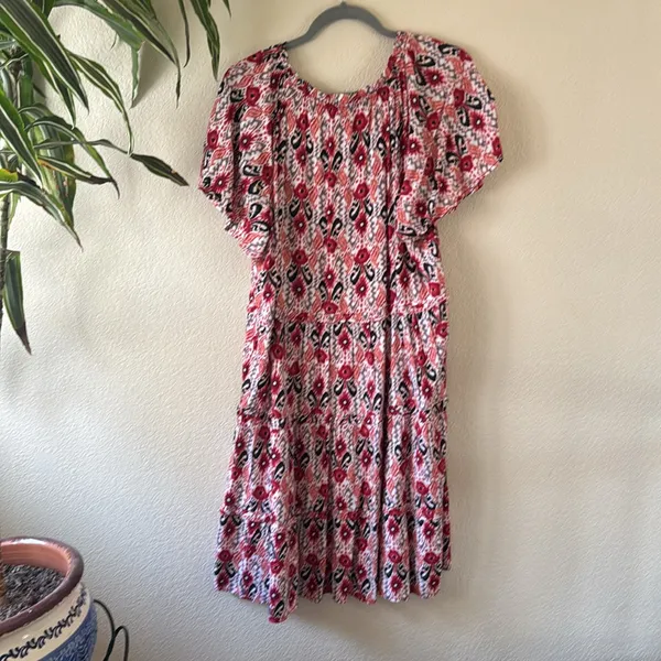 Stylish Red & White Printed Women's Dress by Beach, Lunch, Lounge. Size xl - Image 3