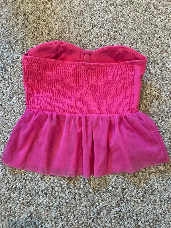 Strapless pink top - Image 2