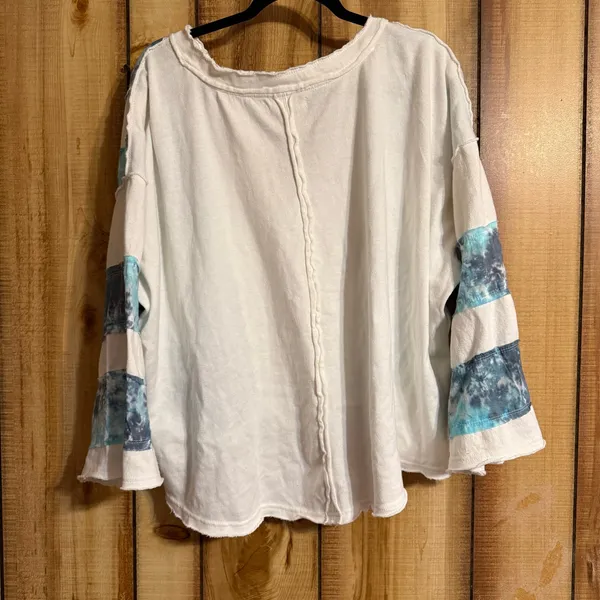 Free People We The Free Bell Sleeve Top Oversized Cotton Boho Small - Image 5