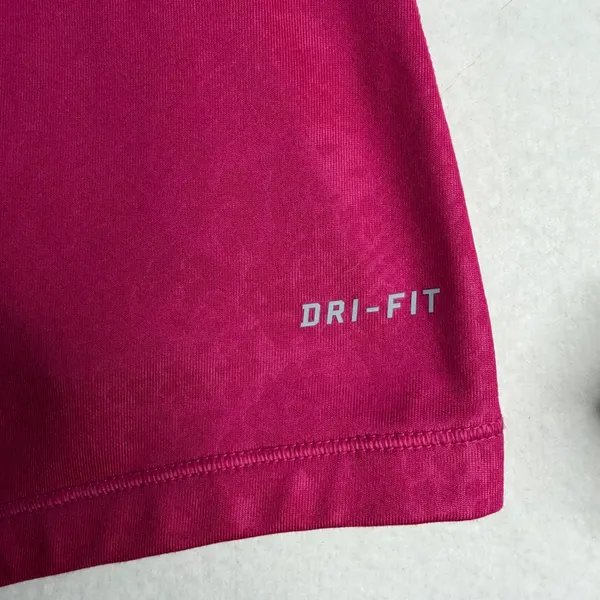 Nike Pro Dri-FIT Womens Pink Print Half Zip Pullover Top Medium Workout Athletic - Image 6