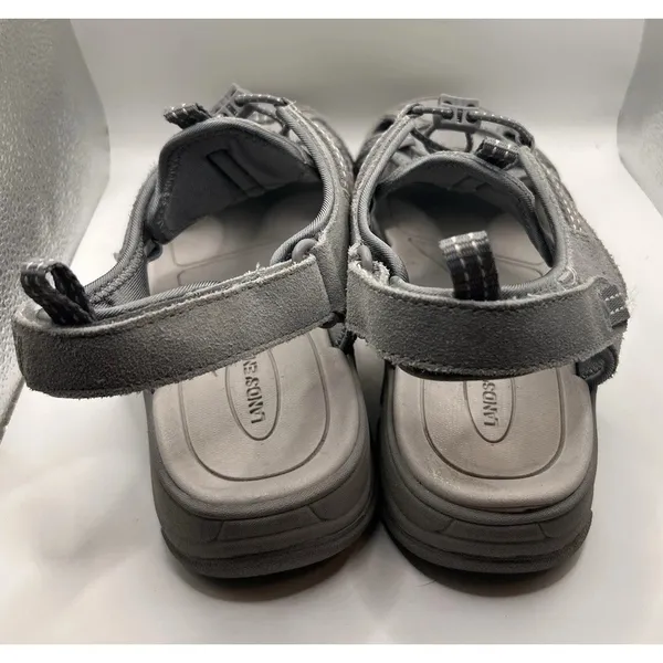 Lands End Sandals Size‎ 10B Closed Toe Gray Suede #517109 Hiking Gorpcore Sporty - Image 5