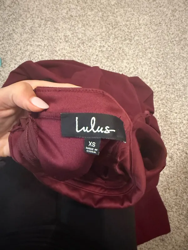Lulus Maroon Jumpsuit Open Back - Image 4