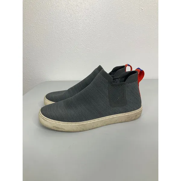 Rothys The Chelsea Slate Grey Knit‎ Slip On High Top Sneakers Womens 8 - Image 3