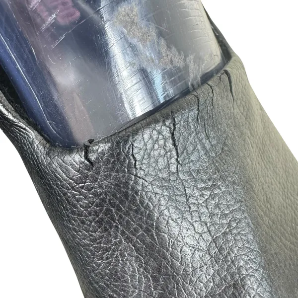Munro Walking Wedge Black Pebbled & Patent Leather Slip On Low Heeled‎ Size 9 - Image 2