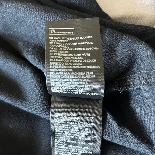 Women's H&M Black Shift Dress Short Sleeve Size 12 - Image 6