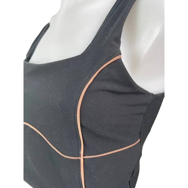 YPB Women's Black Sleeveless Cami Yoga Workout Running Athletic Crop Top Size L - Image 4