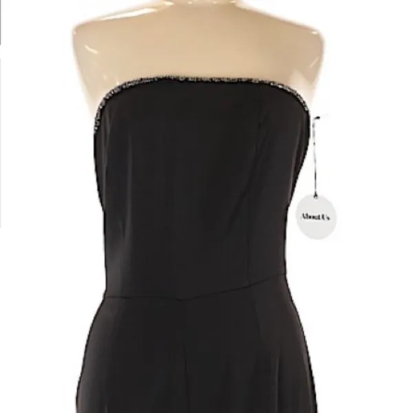 Revolve About Us Allison Beaded Strapless Jumpsuit NWT Medium *FLAW* - Image 4