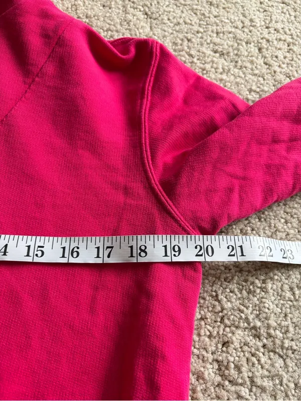 Cotton citizen revolve pink quarter zip long sleeve preppy sweatshirt sz medium - Image 12