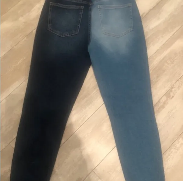 Adorable 2 Toned Jeans Blue - Image 4