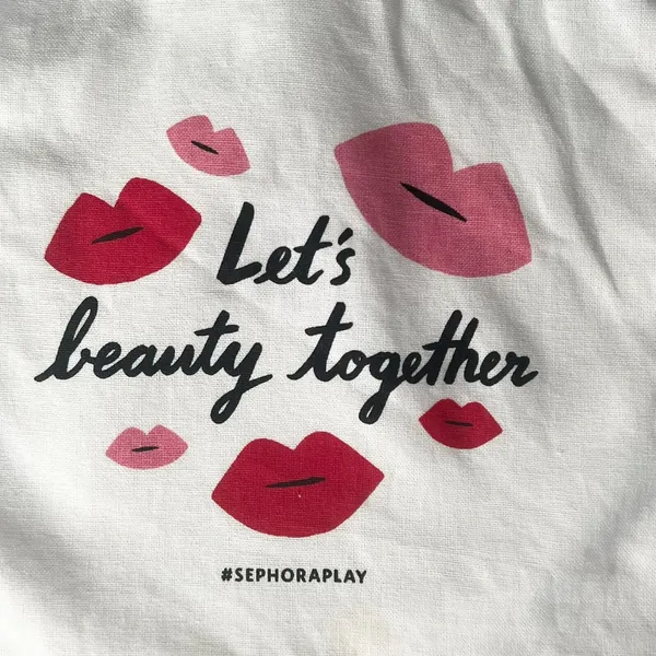 Sephora Let's Beauty Together Drawstring Cloth MakeUp Delicates Travel Bag New - Image 2