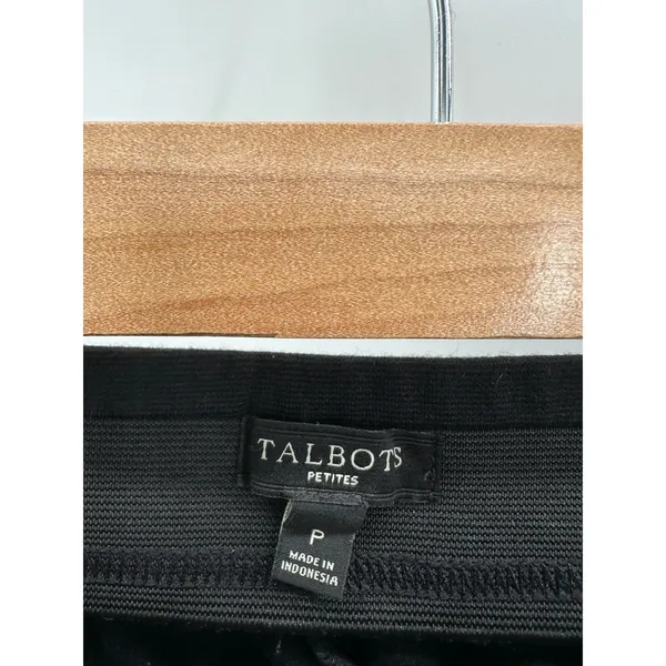 Talbots Pants Women PETITE Black‎ Ankle Zip Skinny Leg Rayon Blend Stretch - Image 5