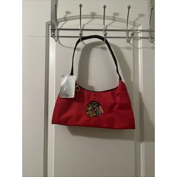 MVF Most Valuable Fan By Littlearth NHL Chicago Blackhawks Purse Handbag Red - Image 3