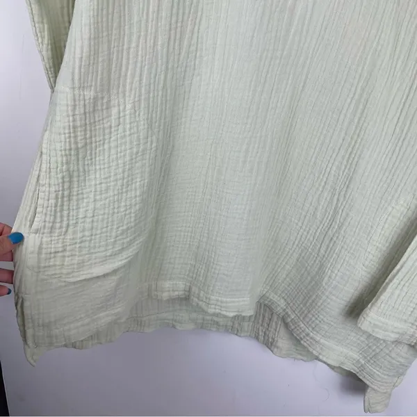 J. Jill Pure Jill Gauzey Orangic Cotton Tunic Top Sz Medium Boho Lagenlook - Image 13
