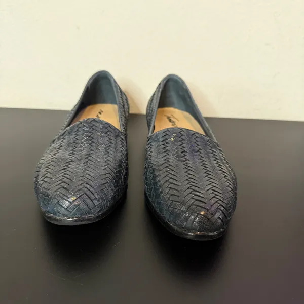 Trotters Liz Woven Leather Herringbone Slip On Loafers Womens 8 Narrow Casual - Image 15