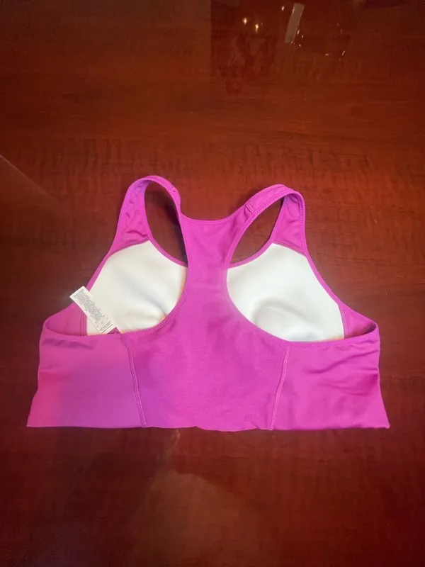 Nike Dri-FIT Magenta Pink Swoosh Sports Bra XL Extra Large Racerback Athleisure - Image 3