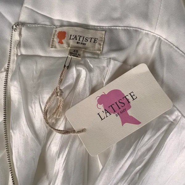 Latiste White Cutout Backless Fit & Flare Dress XS NWT - Image 8