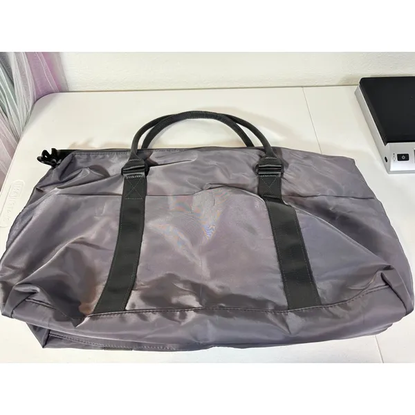 TOPBAG Travel Weekend Duffle Bag Gym Sports Gray Zipper Tote Carry-On - Image 2