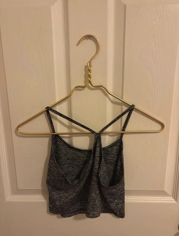 Grey athletic crop top Gray - Image 4