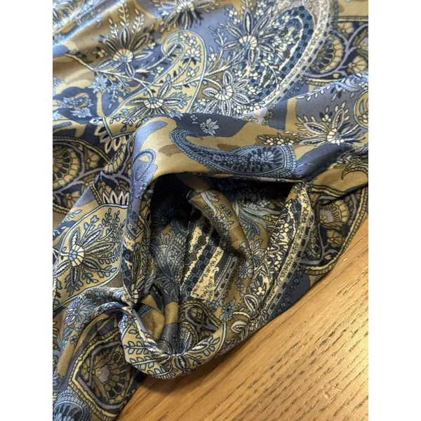 Collection ETC Womens House‎ Dress Paisley Long Sleeve Medium Polyester 1/2 Zip - Image 8