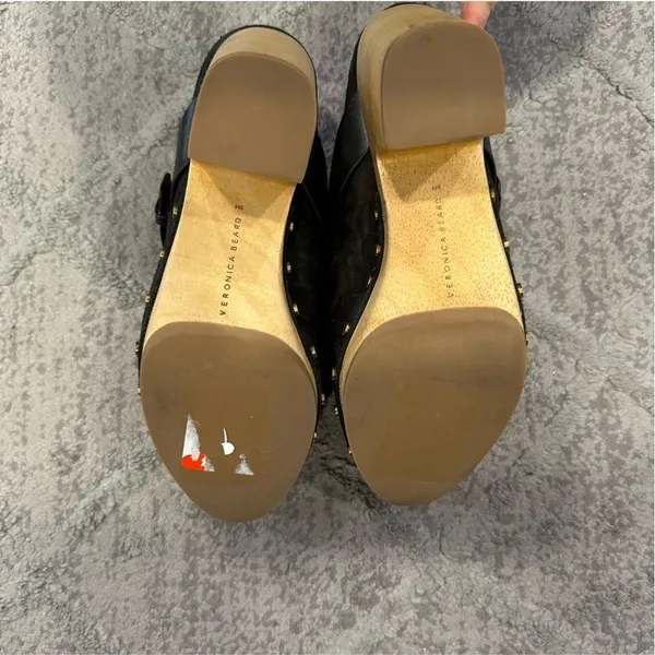 Veronica Beard Dacey Studded Clogs Black 8 - Image 5