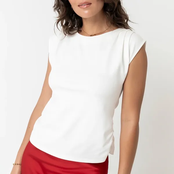 Anthro White Tee Shirt NWOT - Image 2