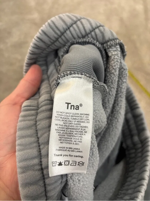 TNA Aritzia Sweatfleece Boyfriend Sweatpants Cozy Fleece Joggers Womens XS Gray - Image 5