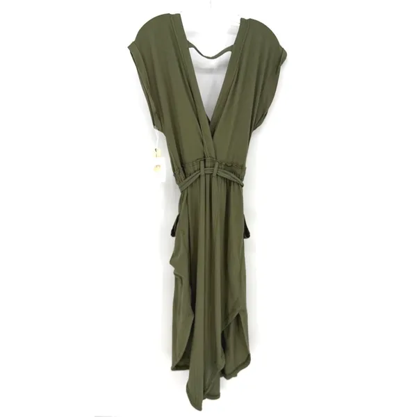 Daily Practice Anthropologie Midi Dress Womens M Olive Coastal Minimaist Boho - Image 11