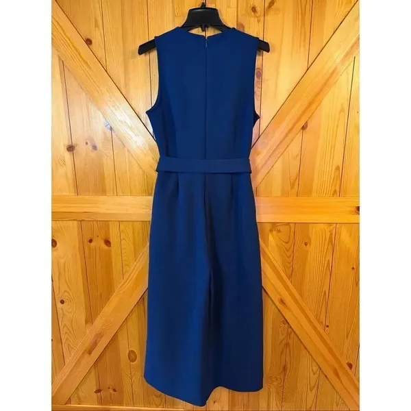 Free Assembly Women's Navy Sleeveless Jumpsuit Tie Waist Pockets Size Medium (66 - Image 7