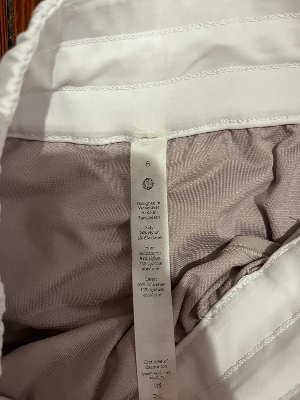 Lululemon White Shorts 4” - Image 3