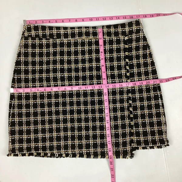 Loft Outlet Checkered Tweed Mini Skirt Wrap Style Size 12 NEW! Retail $69.99 - Image 6