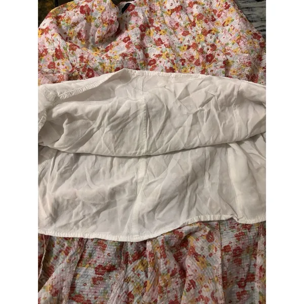Lulus Babydoll Y2K Mini Dress Roses Floral Hippie Boho Cottage Sundress Medium - Image 5