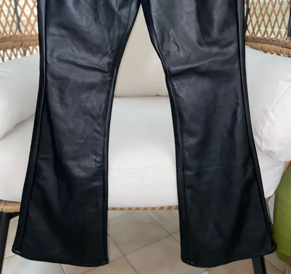 American Eagle Outfitters Womens Black Stretch Vegan Leather Pant Size 6 - Image 6