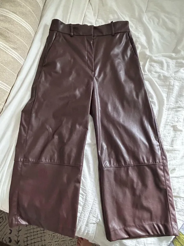 Versona wide leg leather pants - Image 3