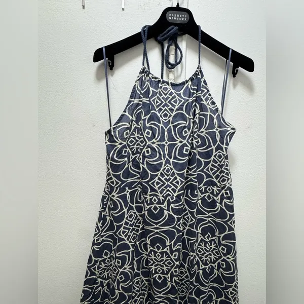 Zara Marrakesh Printed Poplin Maxi Halter Dress Large - Image 5