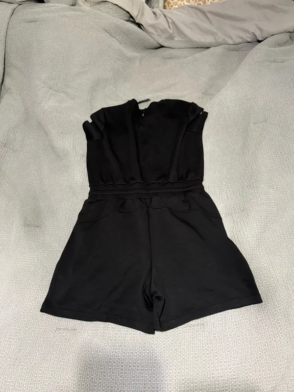 Buckle Black Short Sleeve Romper | Size Medium | NWT - Image 3