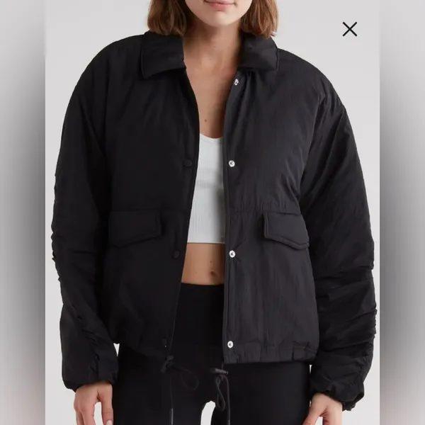 Free People Movement Off The Bleachers Coaches Puffer Jacket - Image 3