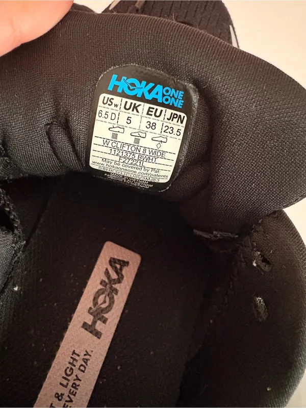 Hoka Women's Black & White Athletic Running Shoes - Image 3
