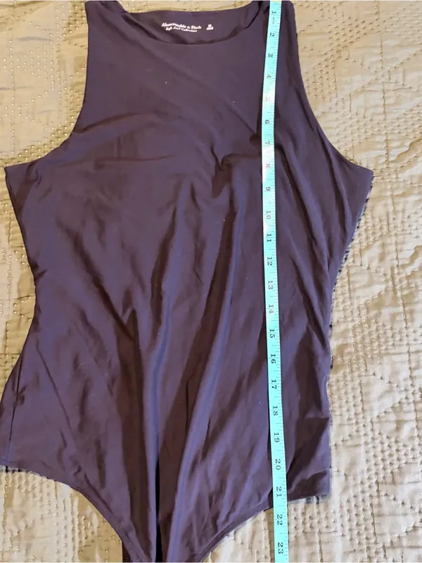 Abercrombie & Fitch Soft A&F Collection High Neck Bodysuit Black Medium - Image 5