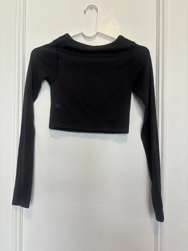 Lululemon Ebb to Street Long Sleeve Black Size 2 - Image 3