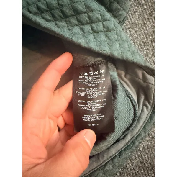 NoBull quilted/waffle pullover sweatshirt green size large - Image 3