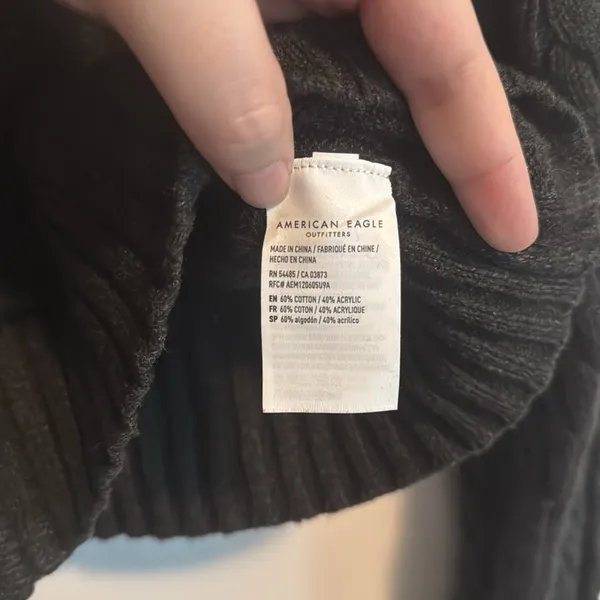 American Eagle Cropped Zip Up Size L - Image 6