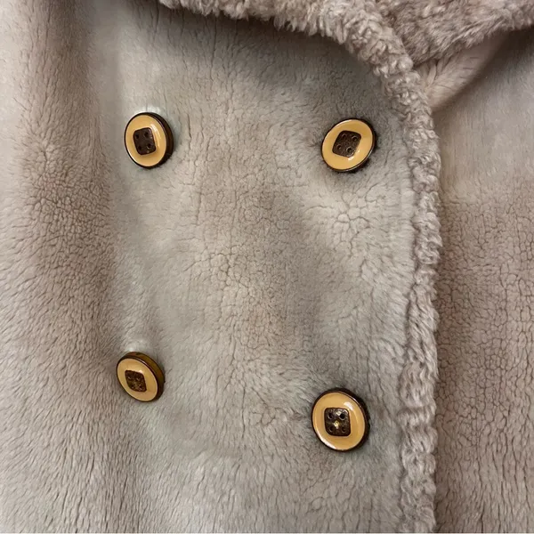 Cream Fur Vintage Long Coat - Image 8
